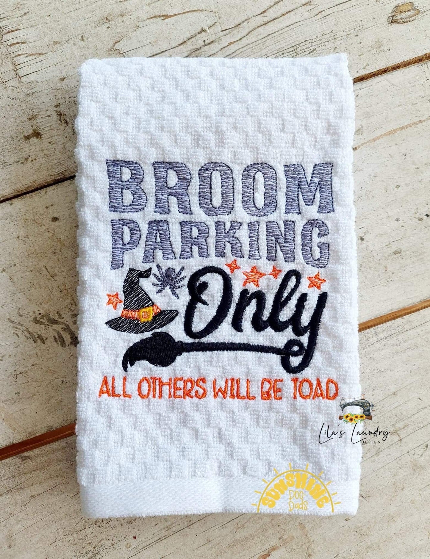 Broom Parking Only - 3 sizes- Digital Embroidery Design