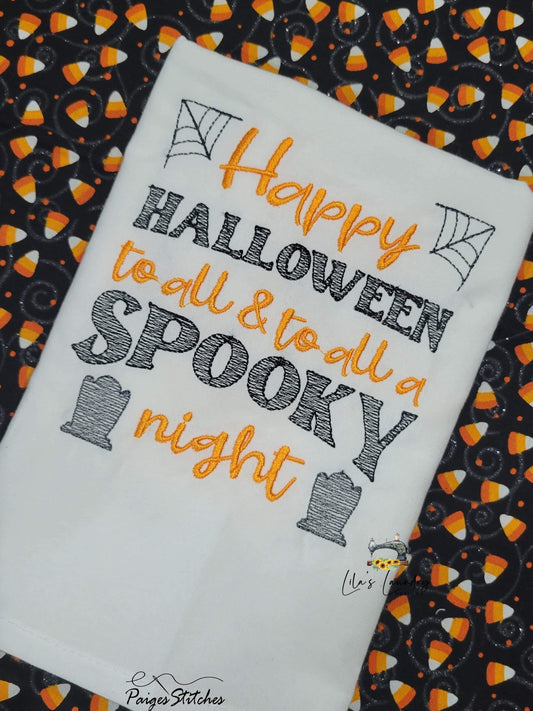 Happy Halloween - 4 sizes- Digital Embroidery Design