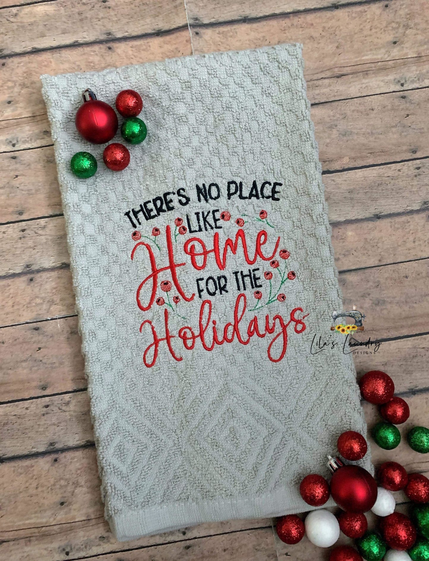 Home for the Holidays - 3 sizes- Digital Embroidery Design