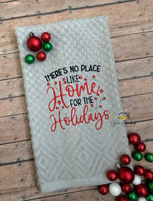 Home for the Holidays - 3 sizes- Digital Embroidery Design
