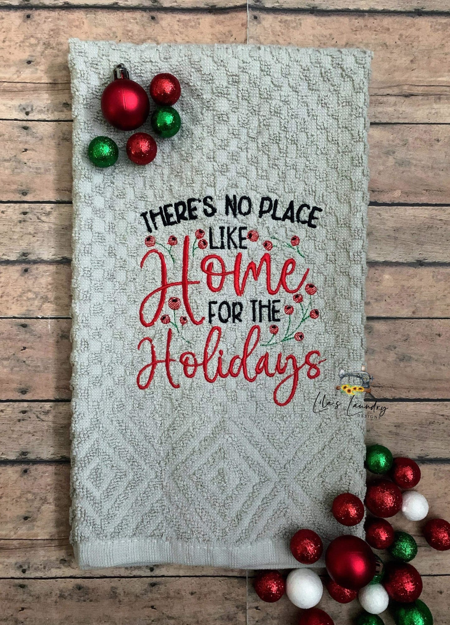Home for the Holidays - 3 sizes- Digital Embroidery Design