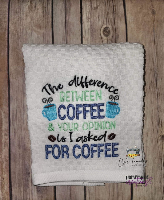 Asked for Coffee - 3 sizes- Digital Embroidery Design