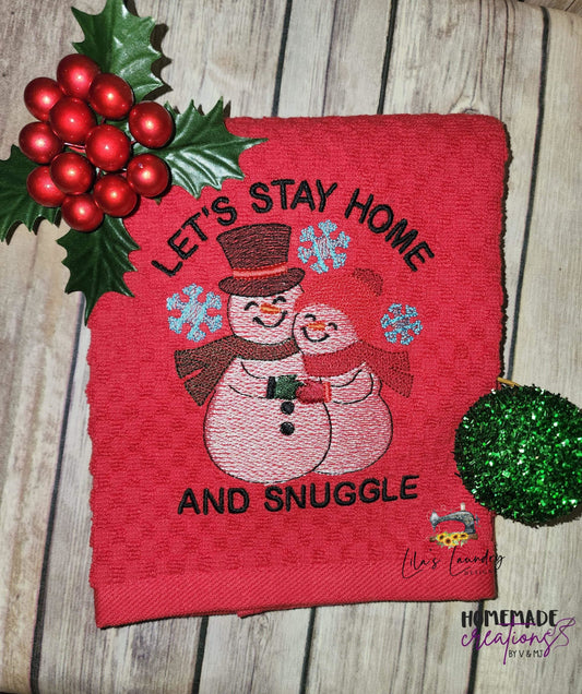 Stay Home and Snuggle - 3 sizes- Digital Embroidery Design