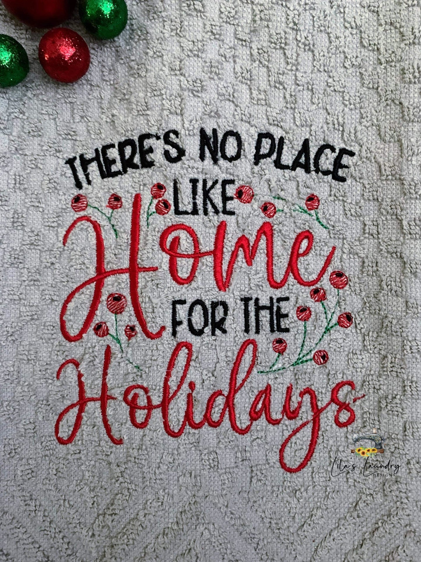 Home for the Holidays - 3 sizes- Digital Embroidery Design
