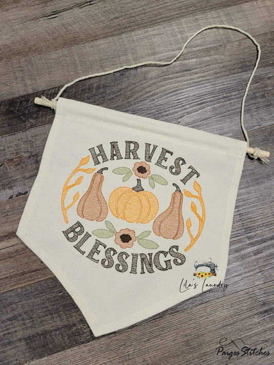 Harvest Blessings Sketch - 3 sizes- Digital Embroidery Design