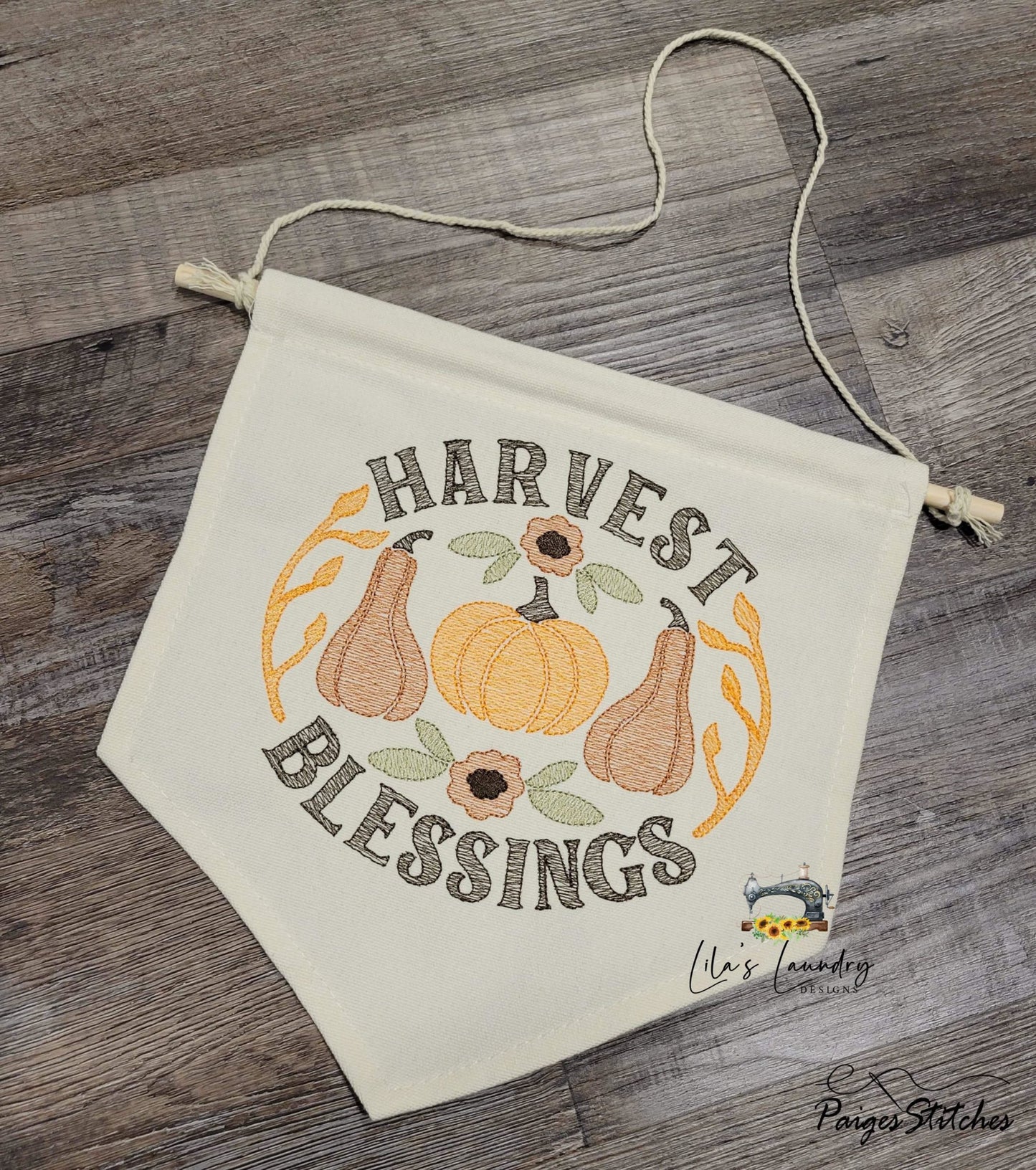 Harvest Blessings Sketch - 3 sizes- Digital Embroidery Design