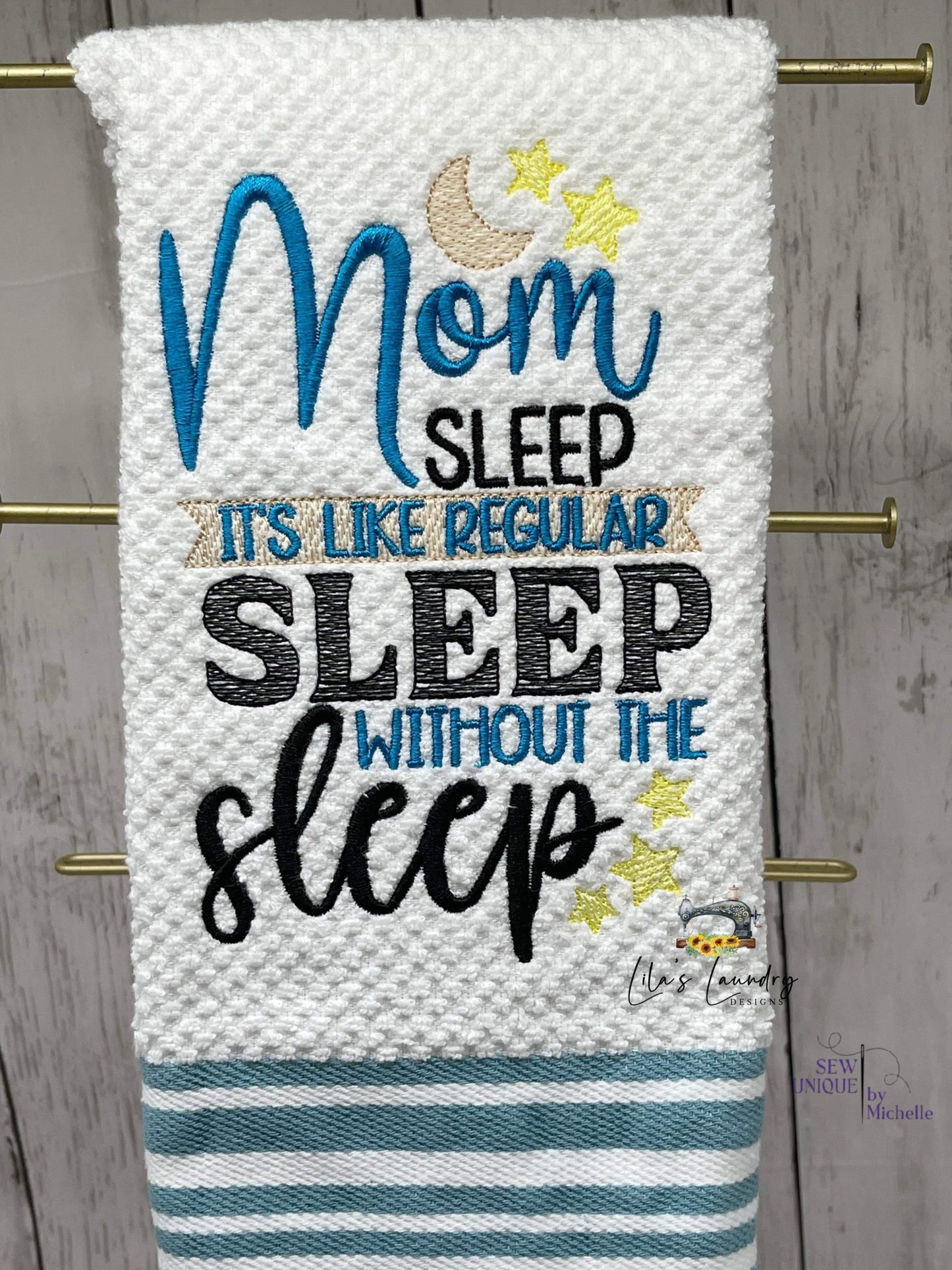 Mom Sleep - 4 sizes- Digital Embroidery Design