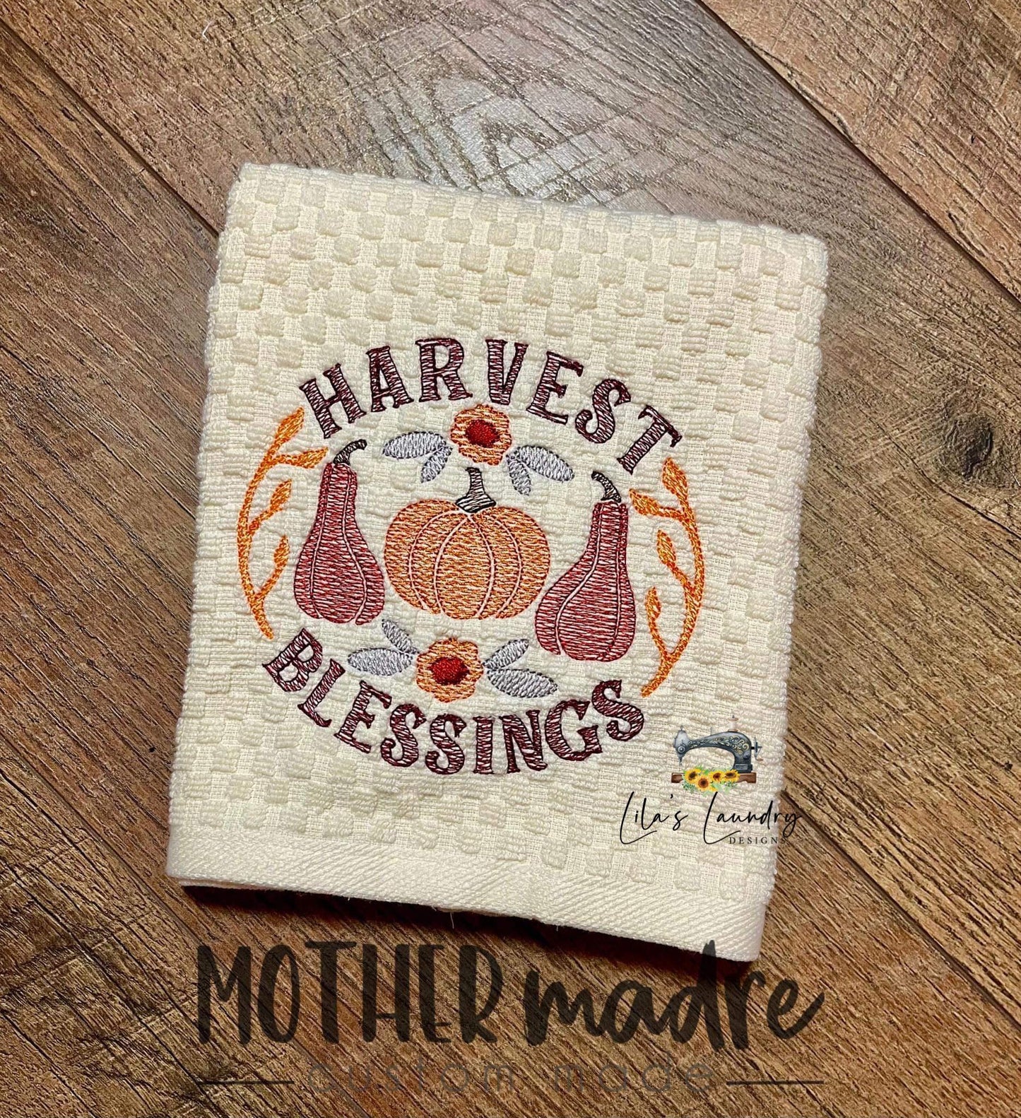 Harvest Blessings Sketch - 3 sizes- Digital Embroidery Design