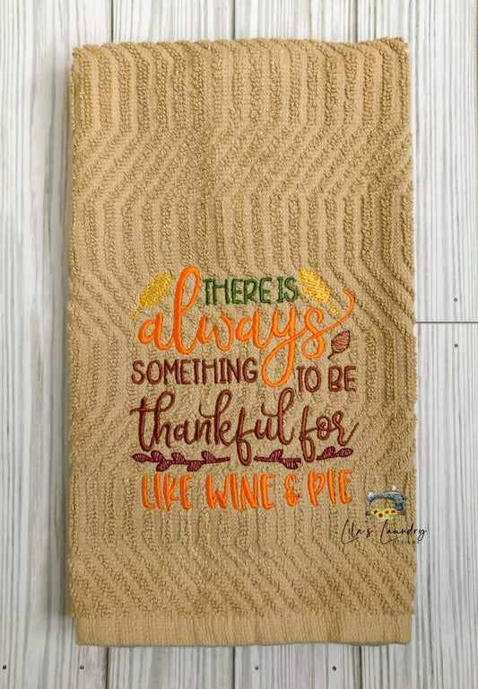 Wine and Pie - 3 sizes- Digital Embroidery Design