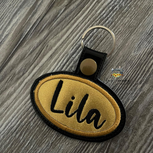 Oval Applique Fobs - Digital Embroidery Design