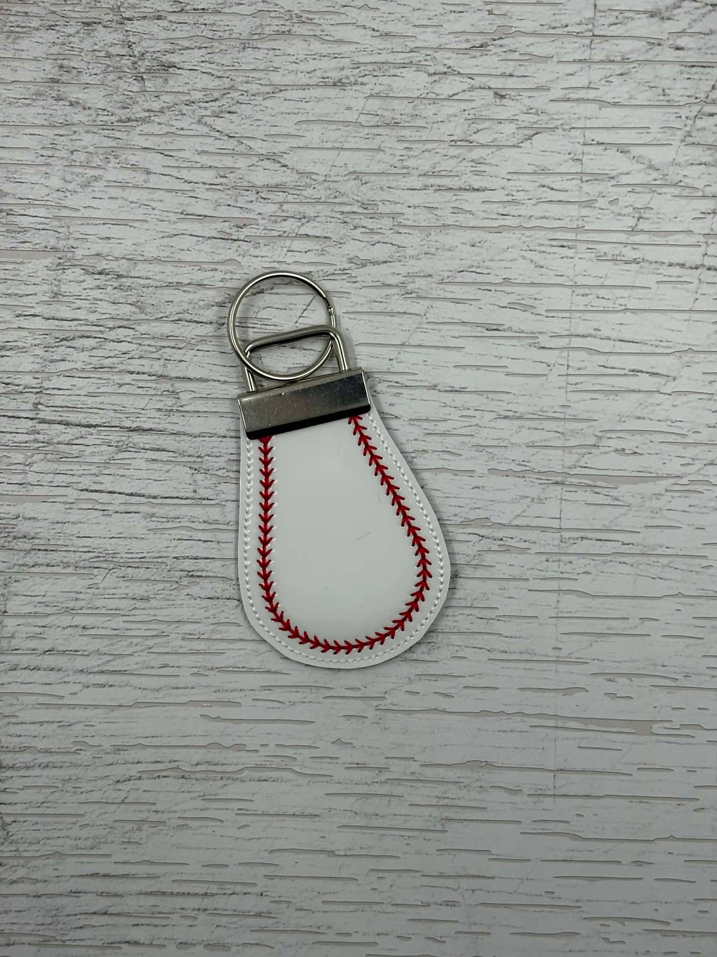 Baseball Softball Half Panel Fob - REQUIRES 1.25" Clamp Hardware - Digital Embroidery Design