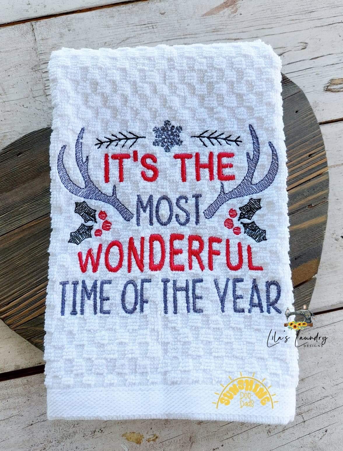 Most Wonderful Time of the Year - 4 sizes- Digital Embroidery Design