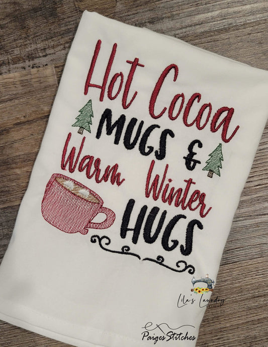 Warm Winter Hugs - 3 sizes- Digital Embroidery Design
