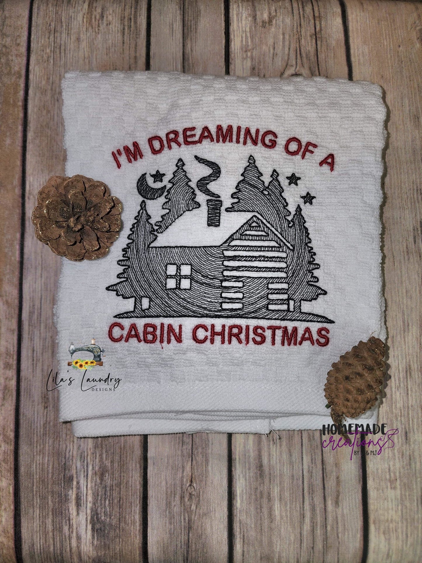 Cabin Christmas - 3 sizes- Digital Embroidery Design