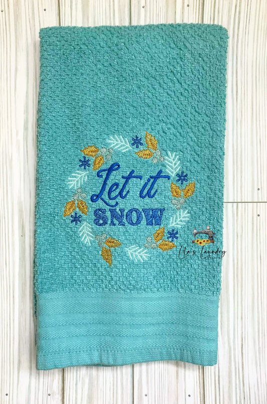 Let it Snow - 4 sizes- Digital Embroidery Design