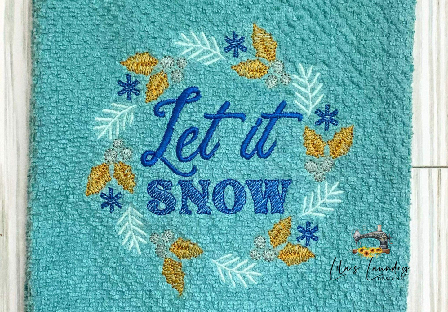 Let it Snow - 4 sizes- Digital Embroidery Design