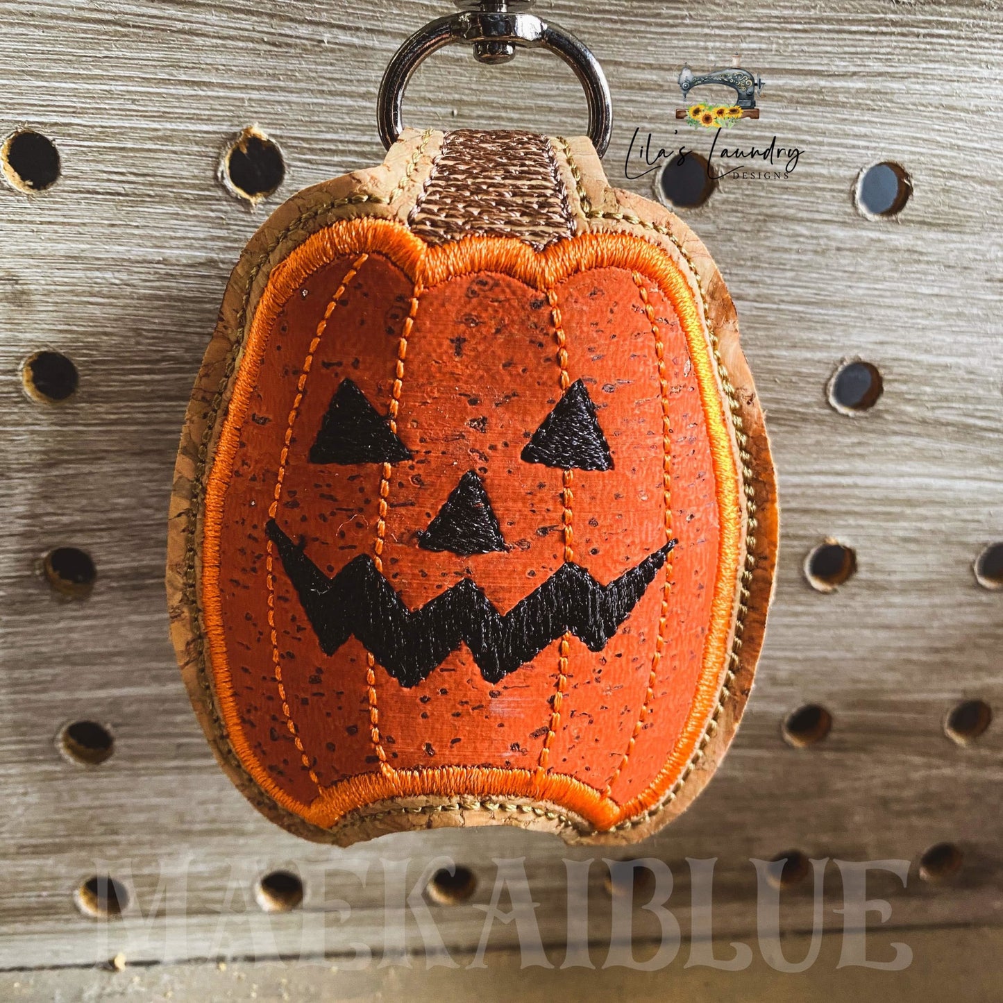Jack O Lantern Applique Fold Over Sanitizer Holder 5x7- DIGITAL Embroidery DESIGN