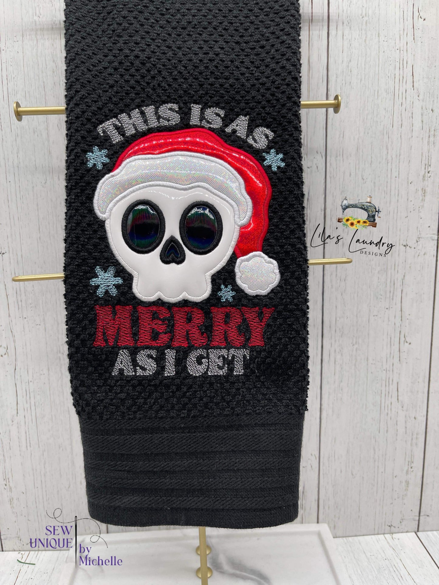 Merry As I Get - 3 sizes- Digital Embroidery Design
