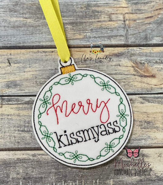 Mature Merry Ornament - Digital Embroidery Design