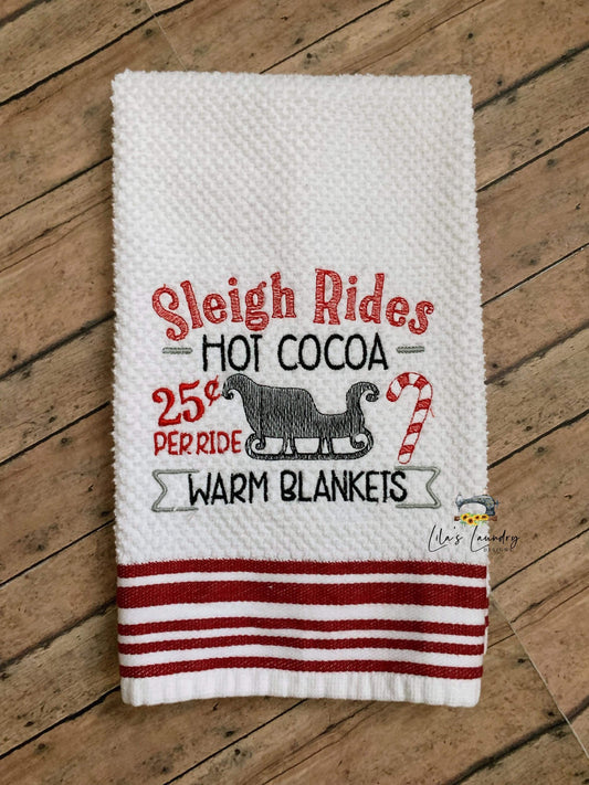 Sleigh Rides - 3 sizes- Digital Embroidery Design