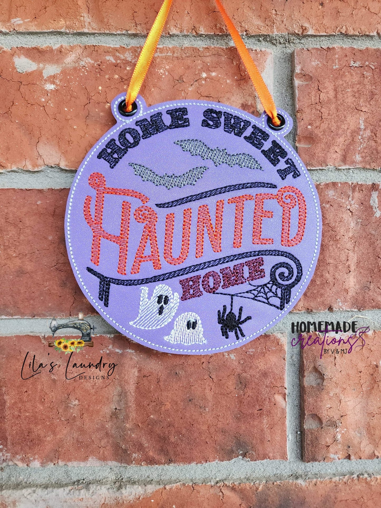 Haunted Home Door Sign - 3 sizes - Digital Embroidery Design