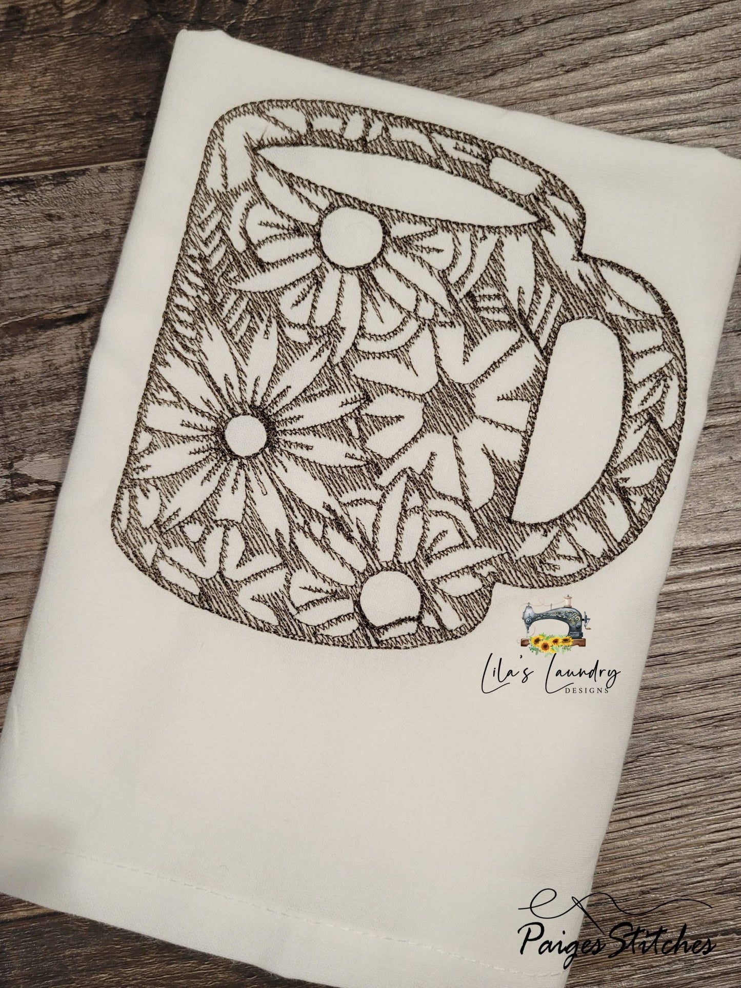 Coffee Mug Zentangle - 3 sizes- Digital Embroidery Design