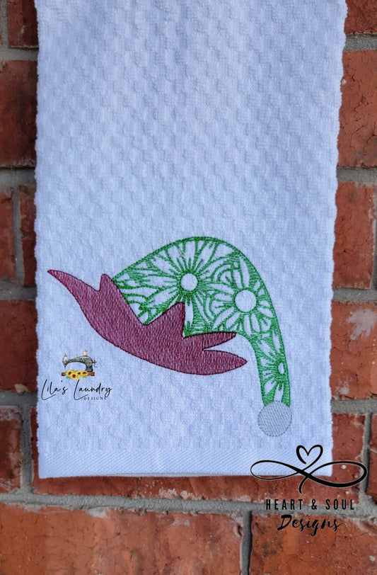 Elf Hat Zentangle - 3 sizes- Digital Embroidery Design