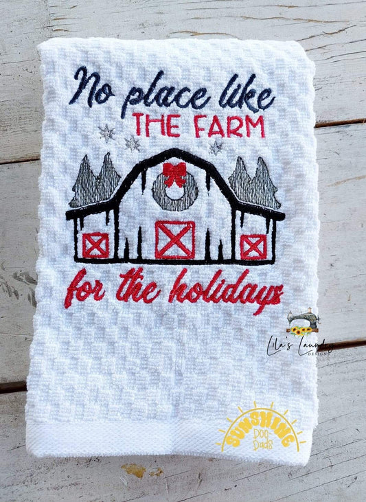 No Place Like the Farm - 3 sizes- Digital Embroidery Design