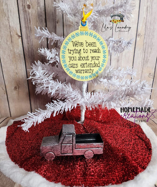 Extended Warranty Ornament - Digital Embroidery Design