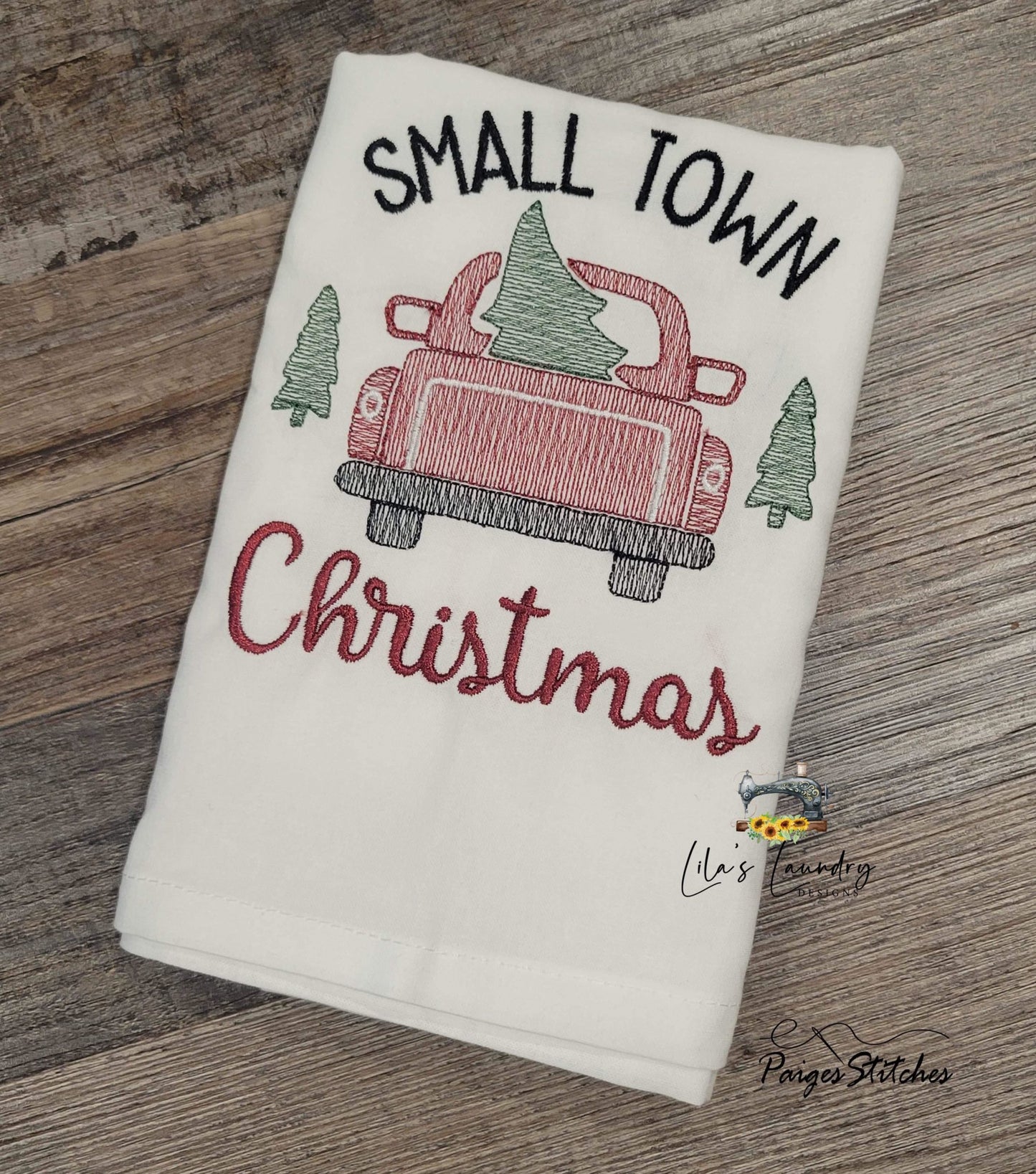 Small Town Christmas - 4 sizes- Digital Embroidery Design