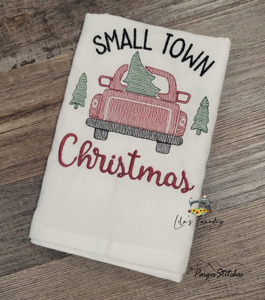 Small Town Christmas - 4 sizes- Digital Embroidery Design