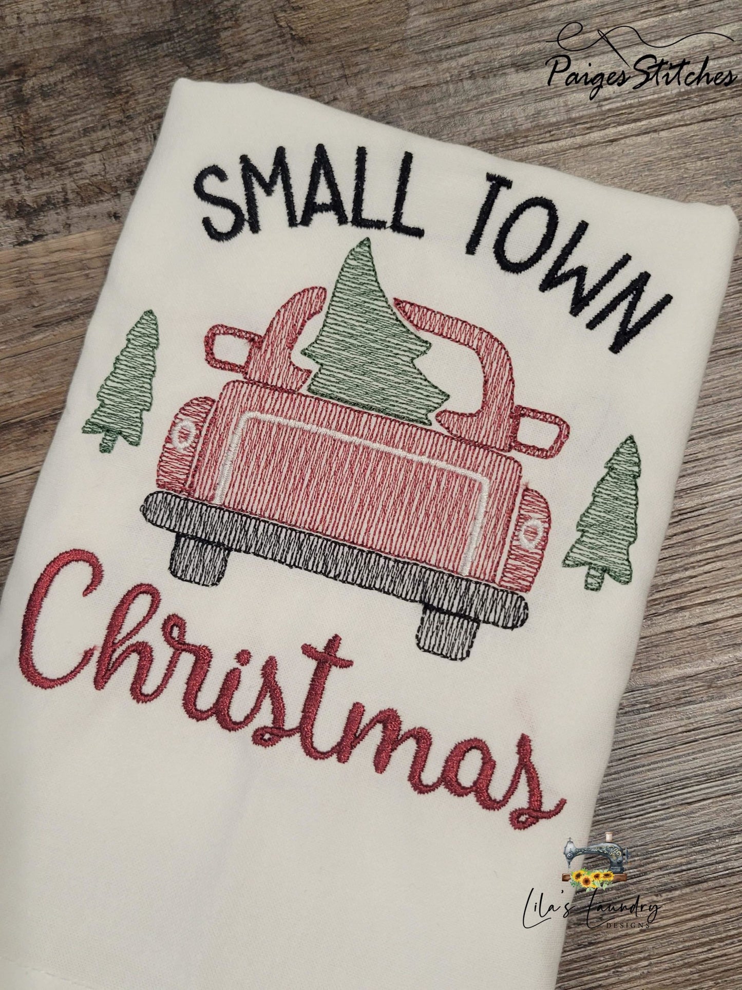 Small Town Christmas - 4 sizes- Digital Embroidery Design
