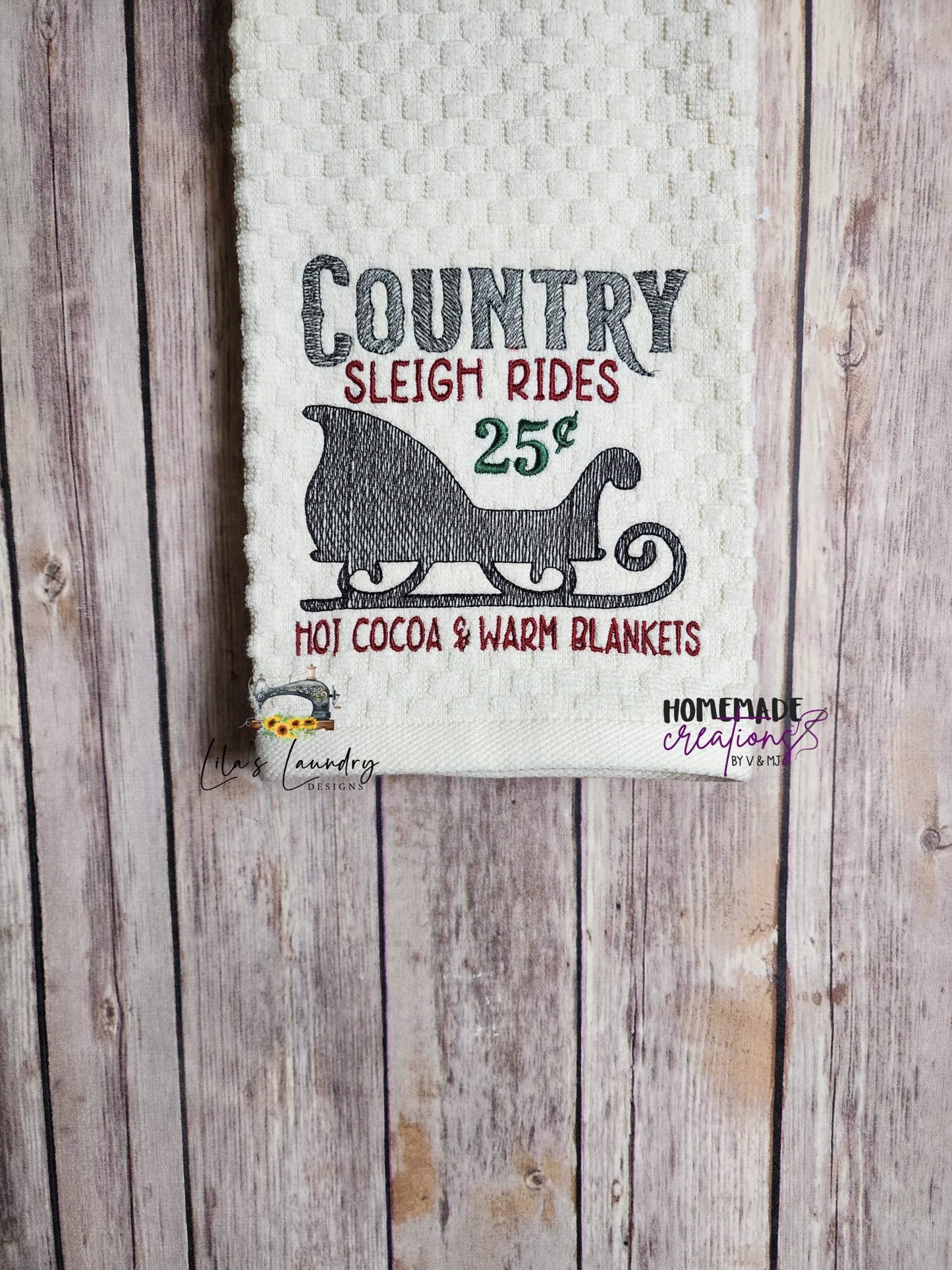 Country Sleigh Rides - 3 sizes- Digital Embroidery Design