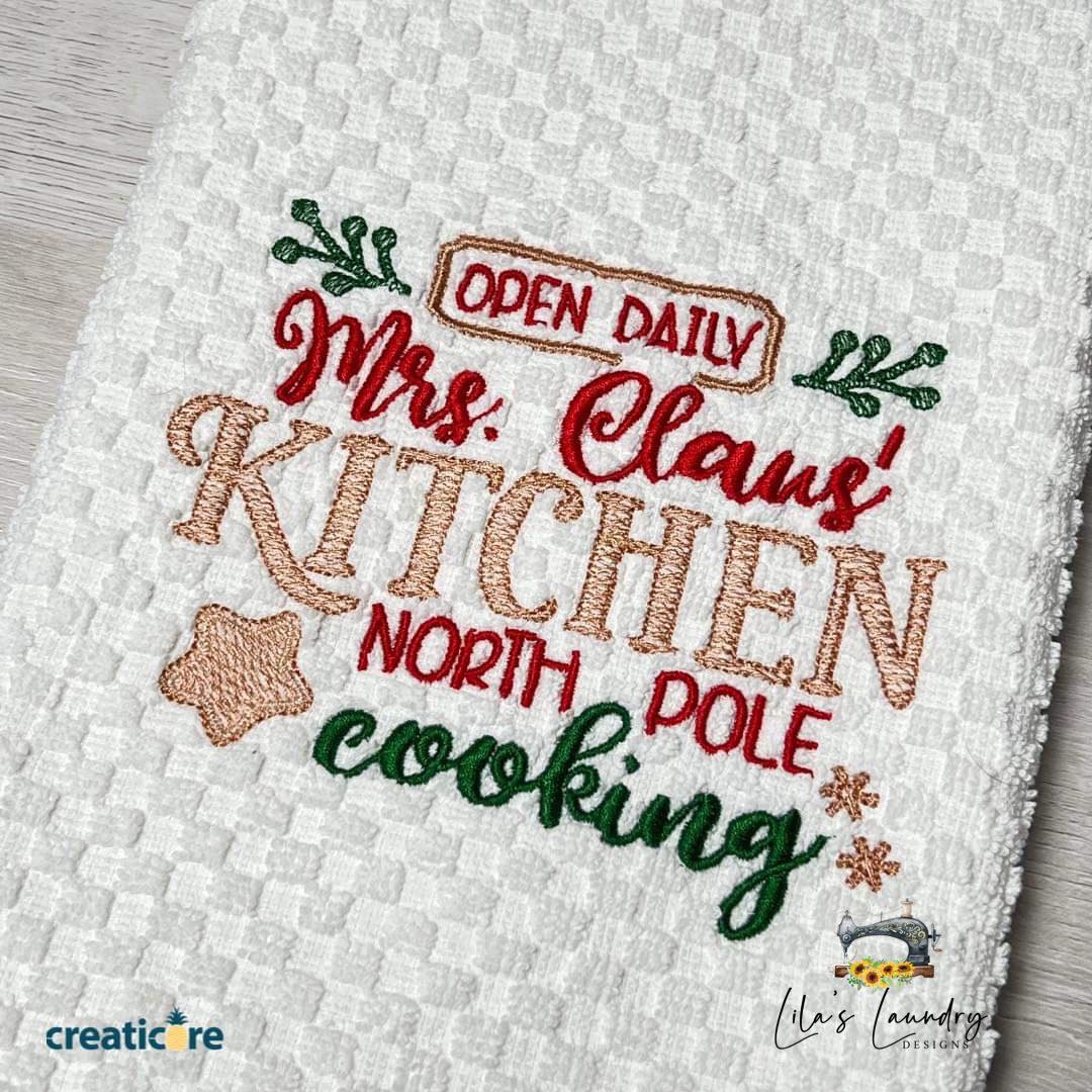 Mrs. Claus' Kitchen - 3 sizes- Digital Embroidery Design