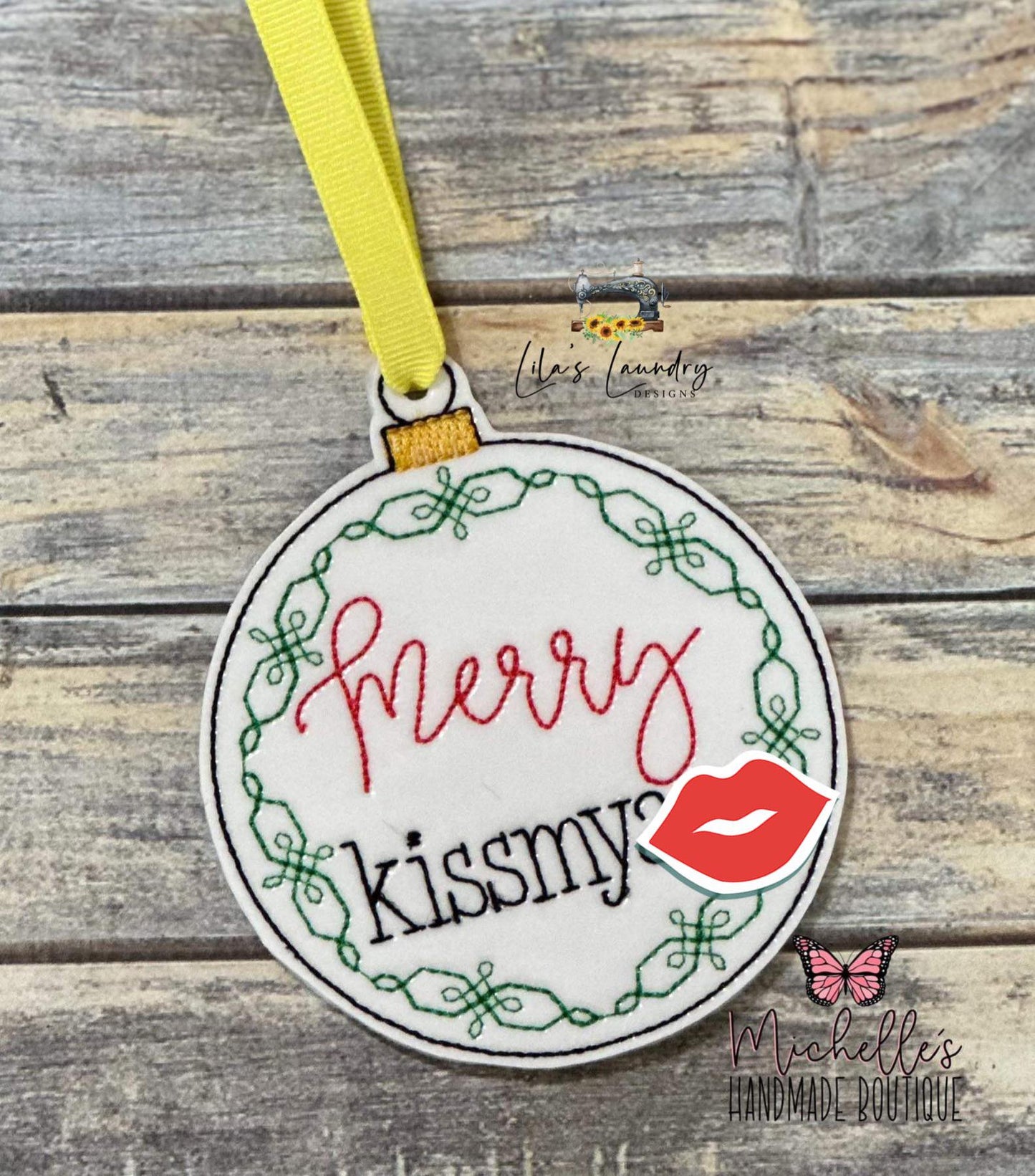 Mature Merry Ornament - Digital Embroidery Design