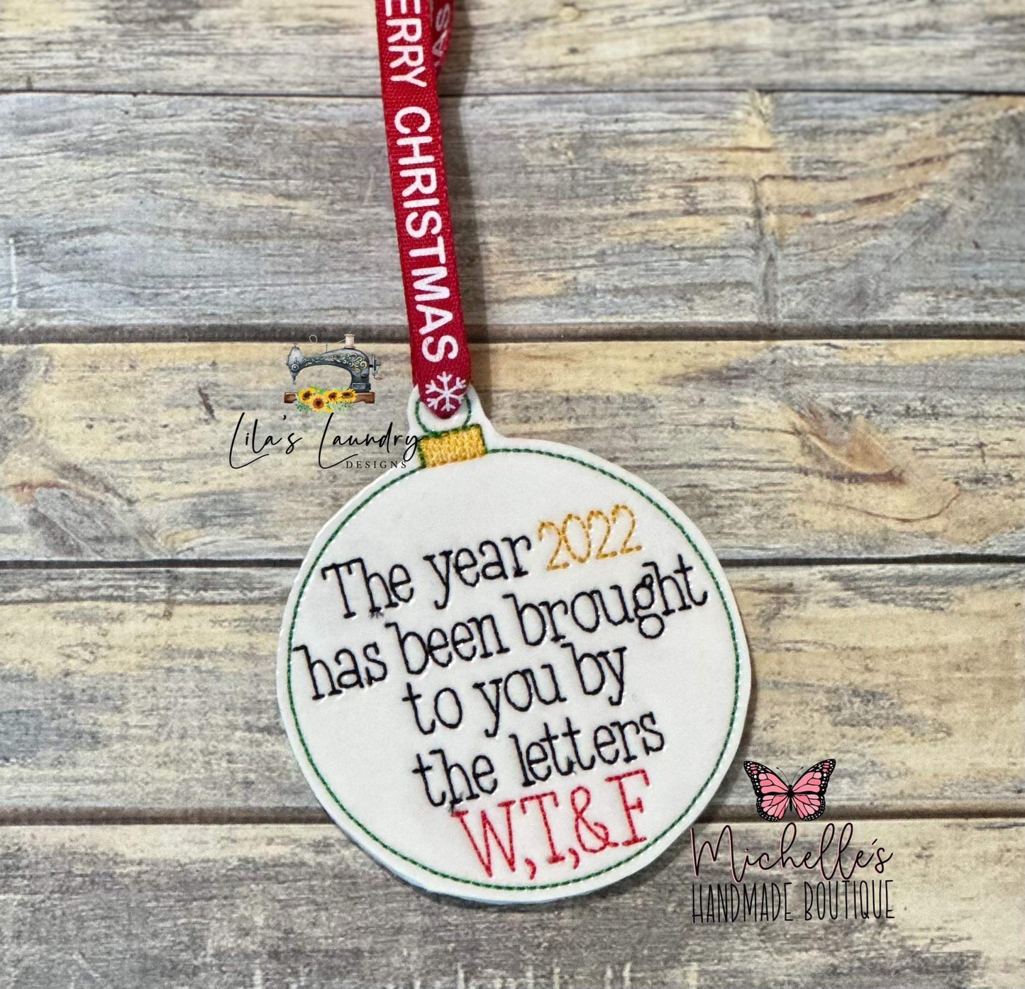 WTF Ornament - Digital Embroidery Design