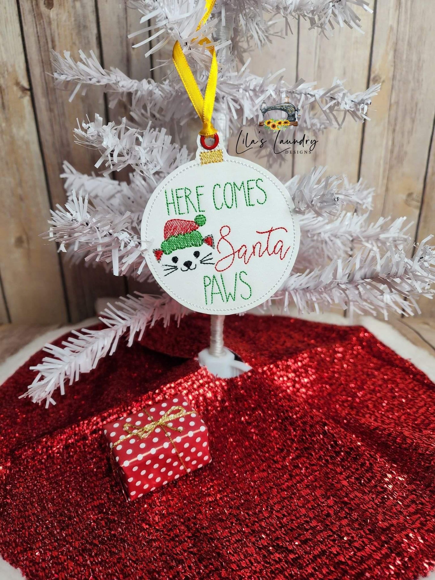 Cat Ornament Set - Digital File - Embroidery Design