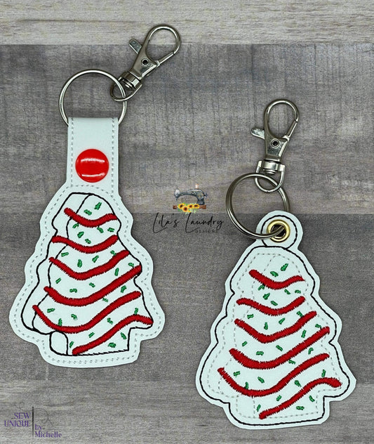 Christmas Cake Fobs - DIGITAL Embroidery DESIGN