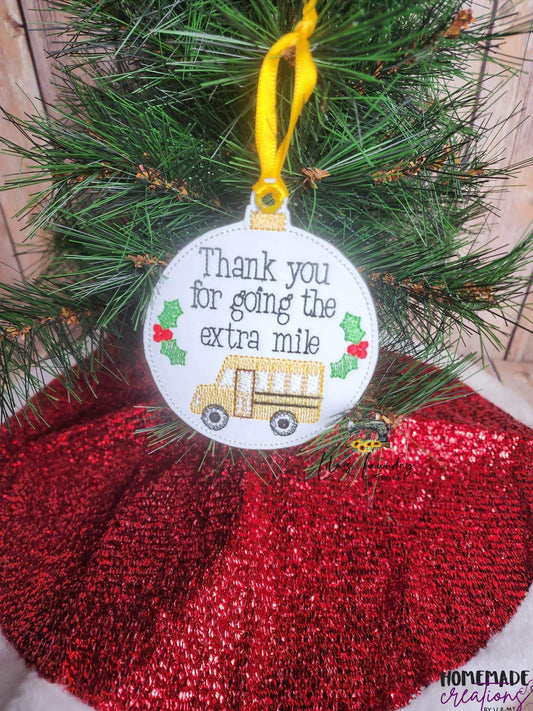 Extra Mile Ornament - Digital File - Embroidery Design