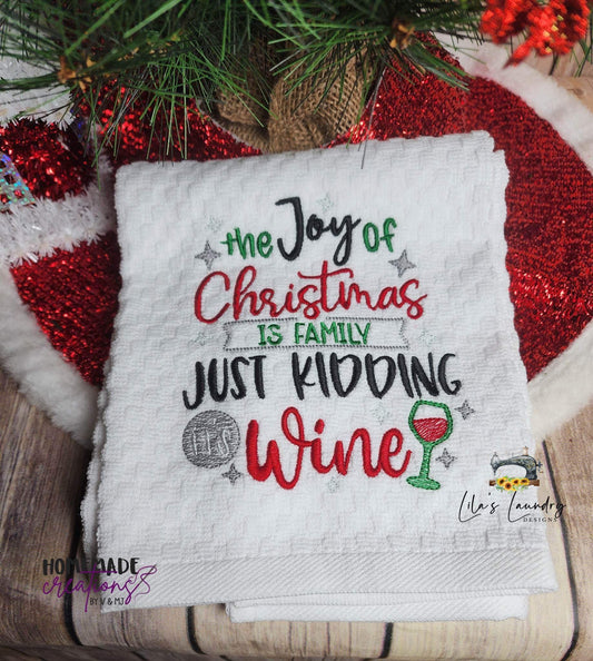 Joy of Christmas is Family - 3 sizes- Digital Embroidery Design