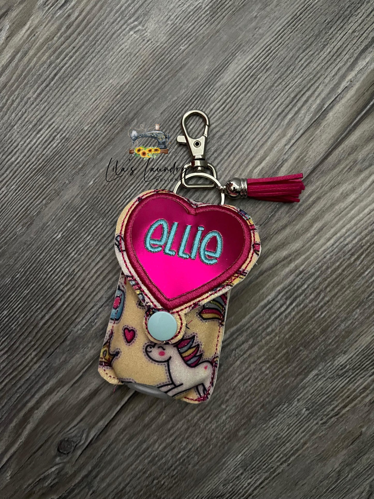 Applique Heart Fold Over Sanitizer Holder 5x7- DIGITAL Embroidery DESIGN
