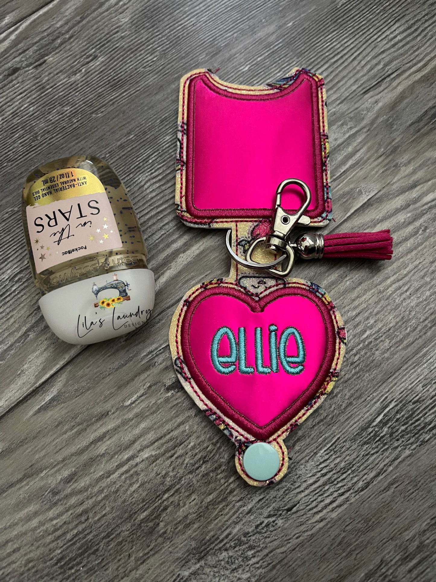 Applique Heart Fold Over Sanitizer Holder 5x7- DIGITAL Embroidery DESIGN