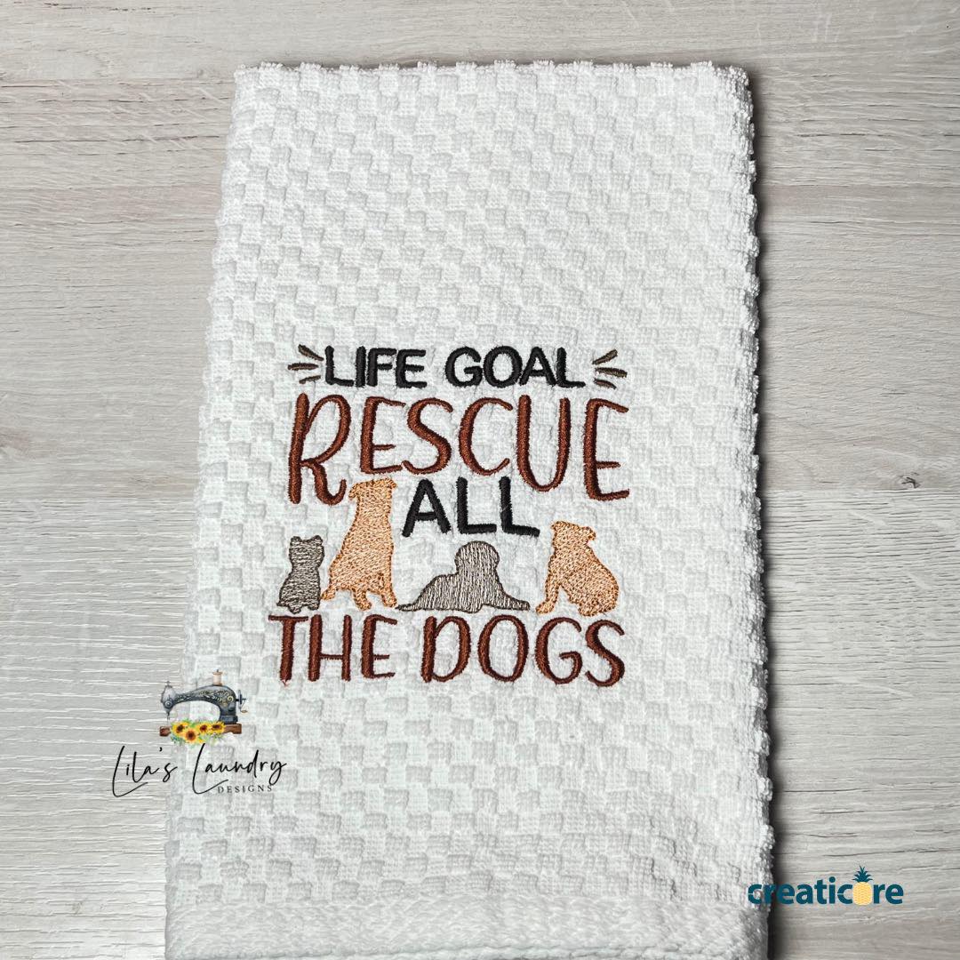 Rescuse All the Dogs - 4 sizes- Digital Embroidery Design