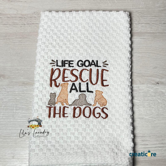 Rescuse All the Dogs - 4 sizes- Digital Embroidery Design