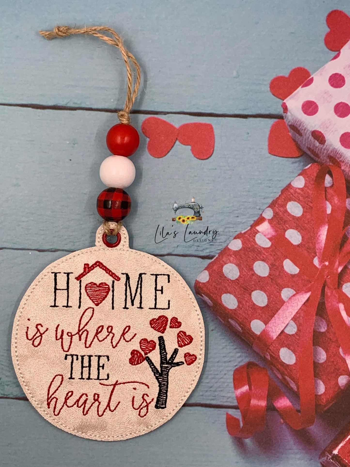 Valentine Ornament Set of 6 Designs - Digital File - Embroidery Design