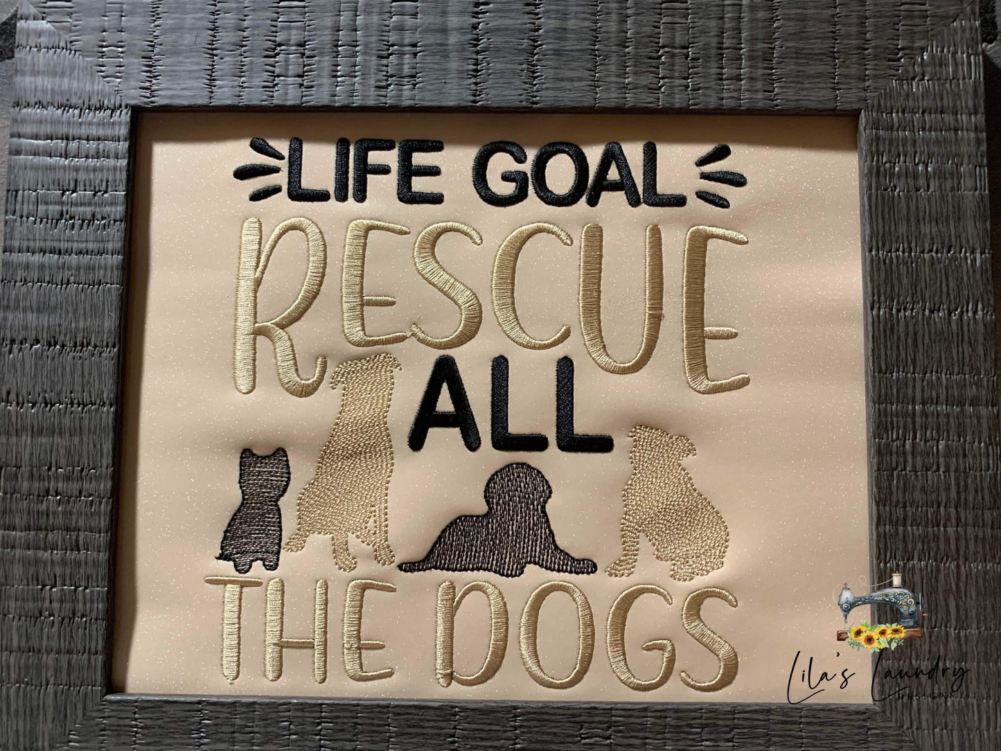 Rescuse All the Dogs - 4 sizes- Digital Embroidery Design