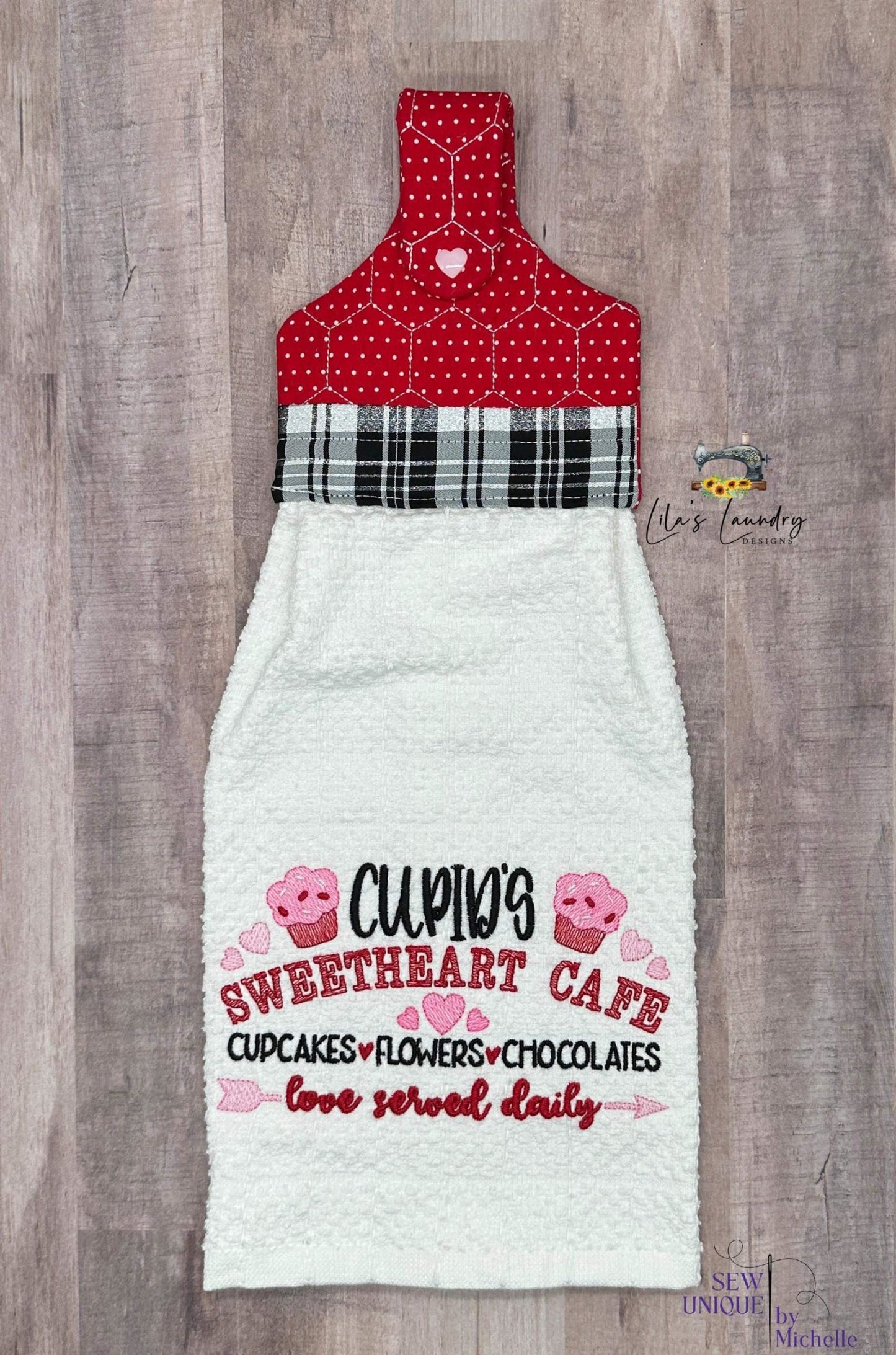 Cupid's Sweetheart Cafe - 2 sizes- Digital Embroidery Design