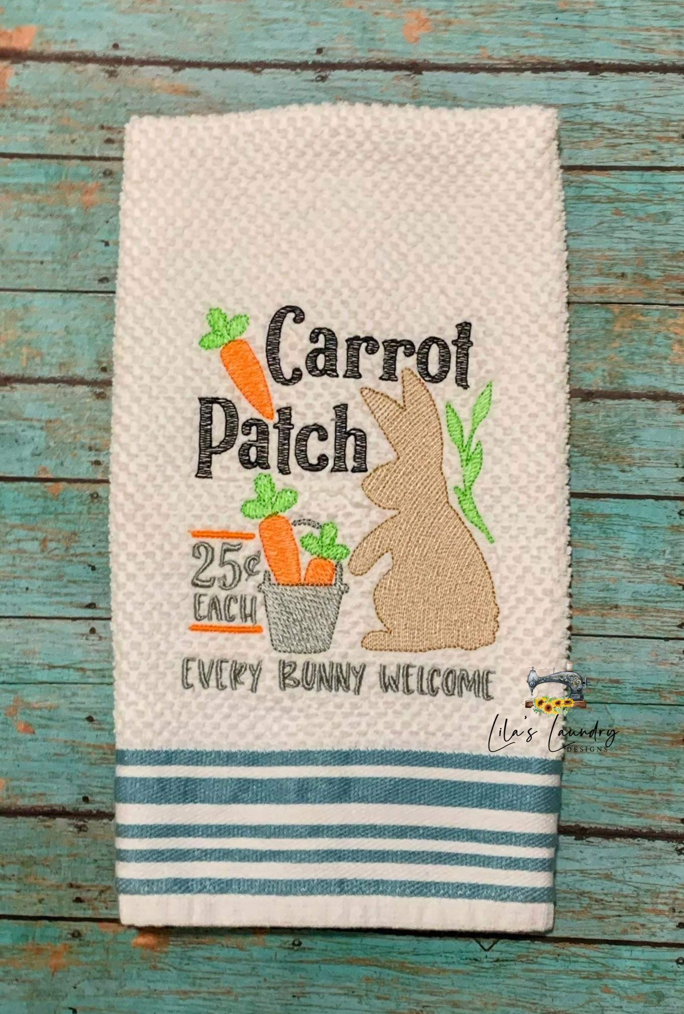 Carrot Patch Sketch - 3 sizes- Digital Embroidery Design