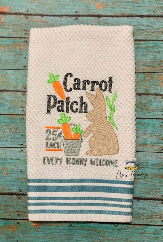 Carrot Patch Sketch - 3 sizes- Digital Embroidery Design