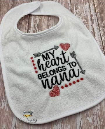 Heart Belongs to Nana - 4 sizes- Digital Embroidery Design